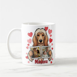 Taza De Café Custom Afghan Hound Photo Heart Coffee Mug