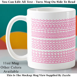 Taza De Café Custom Age Happy Birthday Modern Hidden Message