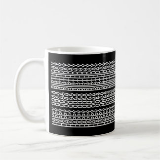 Taza De Café Custom Age Happy Birthday Modern Hidden Message