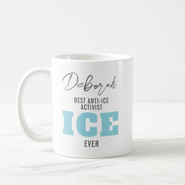Taza De Café Custom Anti ICE Protest Coffee  (Izquierda)