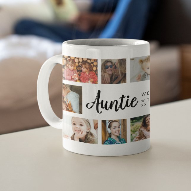 Taza De Café Custom Auntie 18 Photo Collage (Subido por el creador)