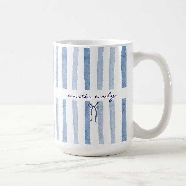 Taza De Café Custom Auntie Name Baby Announcement Gift For Aunt (Derecha)
