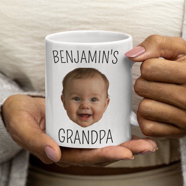Taza De Café Custom Baby Face Grandma Grandpa Baby Picture Mug (Subido por el creador)