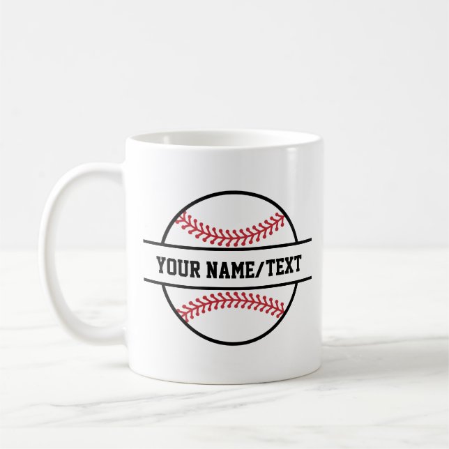 Taza De Café Custom Baseball  Men's Basic T-Shirt (Izquierda)
