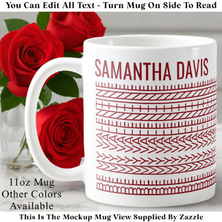 Taza De Café Custom Be My Valentine & Name Hidden Message