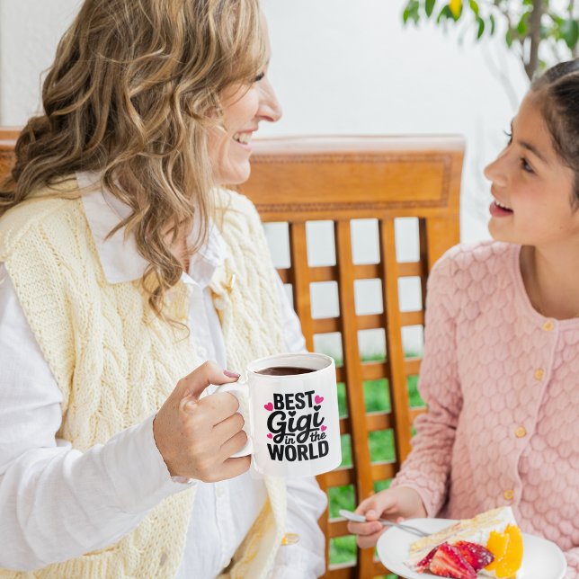 Taza De Café Custom Best Gigi in the World Grandma Mug  (Best Gigi Ever Personalized Coffee Mug Cute Heart Grandma Gift)