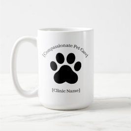 Taza De Café Custom Black Vet Staff Mug | Clinic Logo Ready