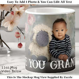 Taza De Café Custom Bold Love You Grandma One Photo Modern Coff