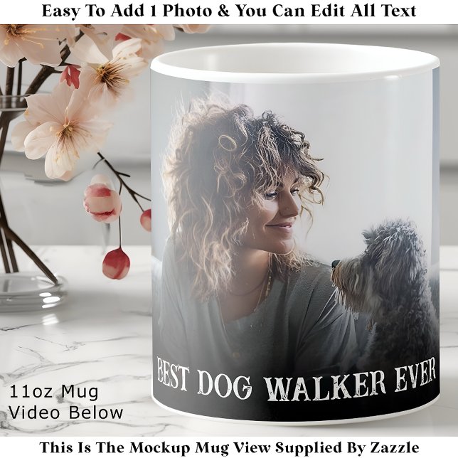 Taza De Café Custom Bold Personalized Dog Walker One Photo  (Subido por el creador)