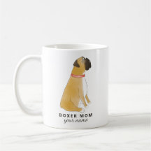 Custom Boxer Mom Mug, Personalized Boxer Dog mug