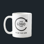 Taza De Café Custom Business Brand Logo<br><div class="desc">Custom Business Brand Logo Coffee Mug
Easily and quickly customize with your business logo and brand name. Take your business to the next level!</div>