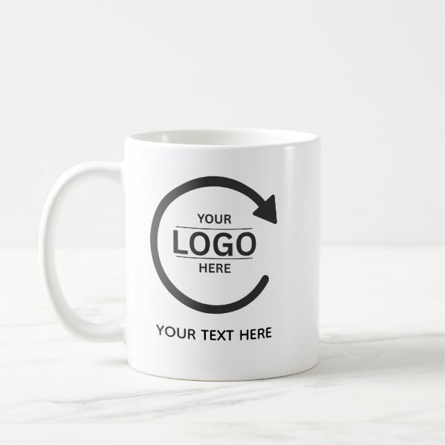 Taza De Café Custom Business Brand Logo (Izquierda)