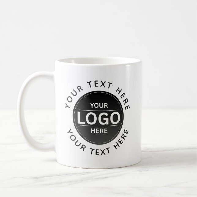 Taza De Café Custom Business Brand Logo (Izquierda)