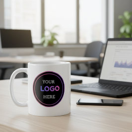 Taza De Café Custom Business Logo