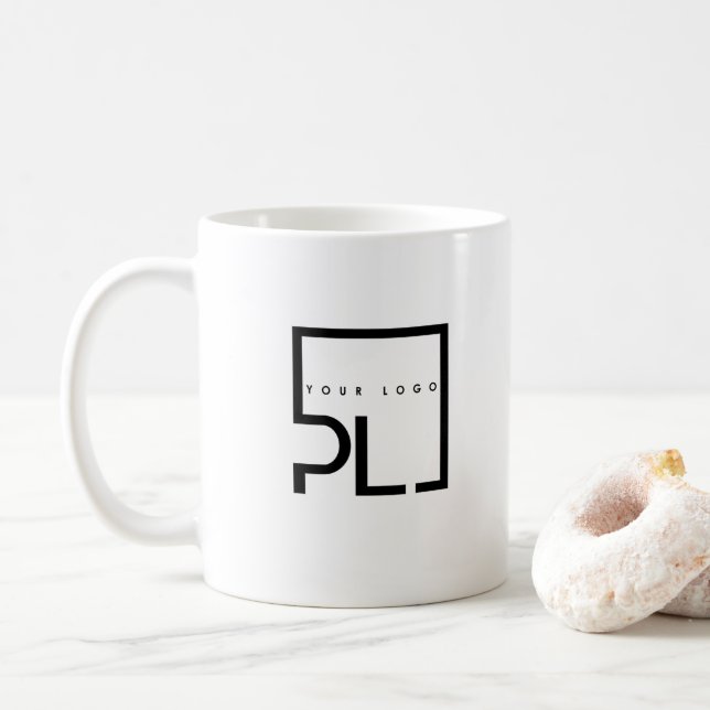 Taza De Café Custom Business Logo Branded  (Con donut)