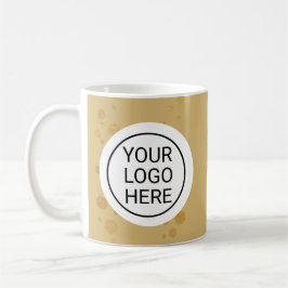 Taza De Café Custom Business Logo Branded Gold