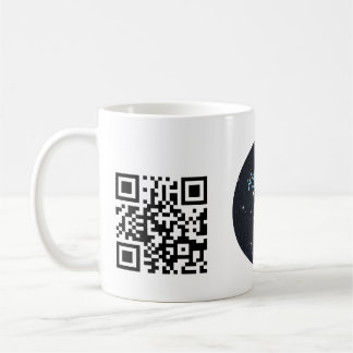 Taza De Café Custom Business Logo with QR code 
