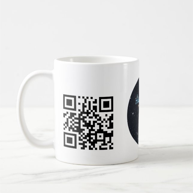 Taza De Café Custom Business Logo with QR code  (Izquierda)