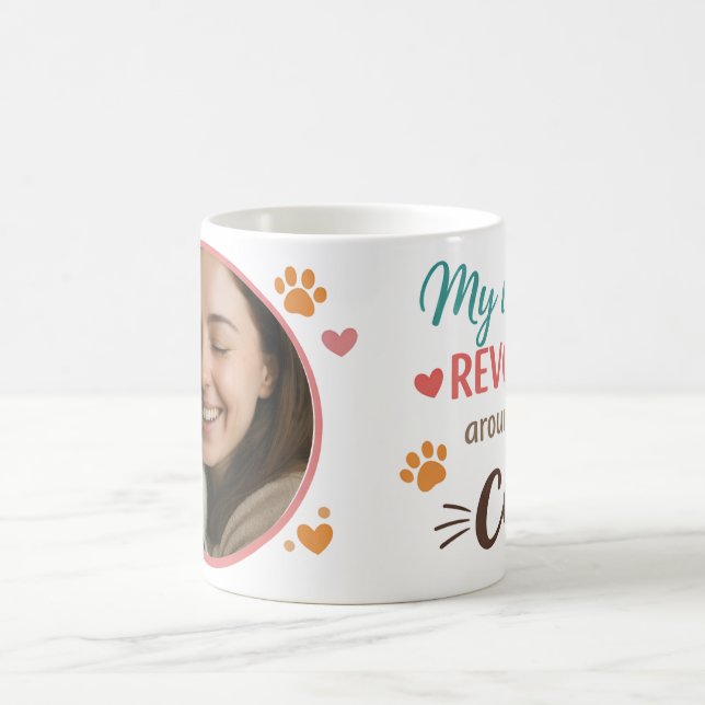 Taza De Café Custom Cat Lover Photo Mug  (Centro)