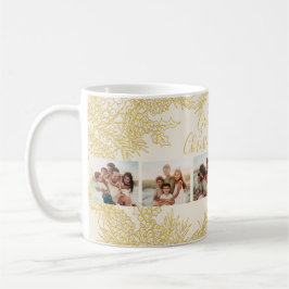 Taza De Café Custom Christmas Elegant Grandma's Photo Collage