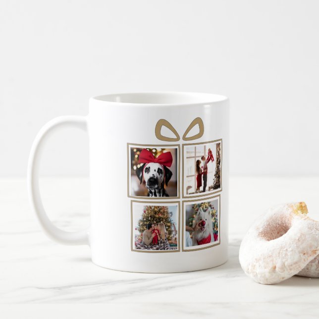 Taza De Café Custom Christmas Gift Box Design (Con donut)
