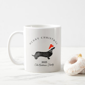 Taza De Café Custom Christmas red gray santa hummingbird