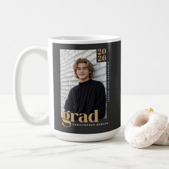 Taza De Café Custom Class of 2026 Photo Graduation (Con donut)