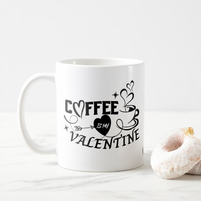 Taza De Café Custom Coffee Lover Heart Arrow Valentine (Con donut)