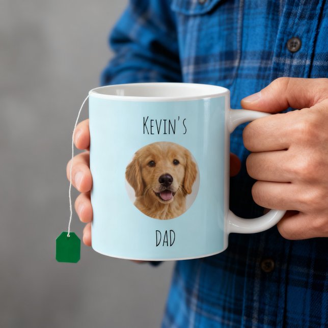Taza De Café Custom Dog Photo Mug | Personalized Pet Dad Gift (Subido por el creador)