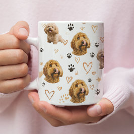 Taza De Café Custom Dog Photo Pattern