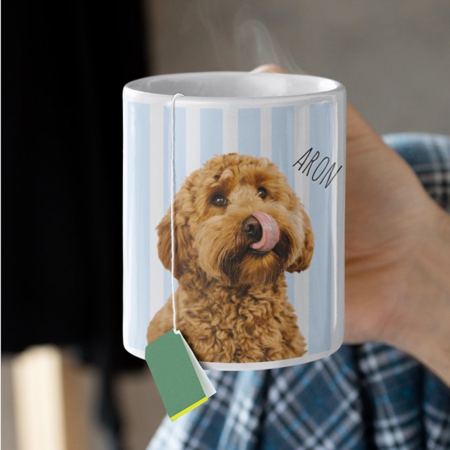 Taza De Café Custom Dog Photo | Personalized Pet Name (Subido por el creador)