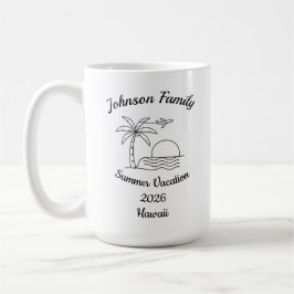Taza De Café Custom Family Reunion Beach Summer Vacation White