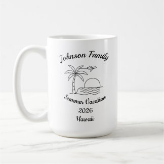 Taza De Café Custom Family Reunion Beach Summer Vacation White