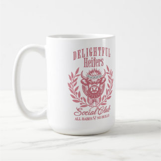 Taza De Café Custom Funny Cow Gift For Her, Heifer Social Club