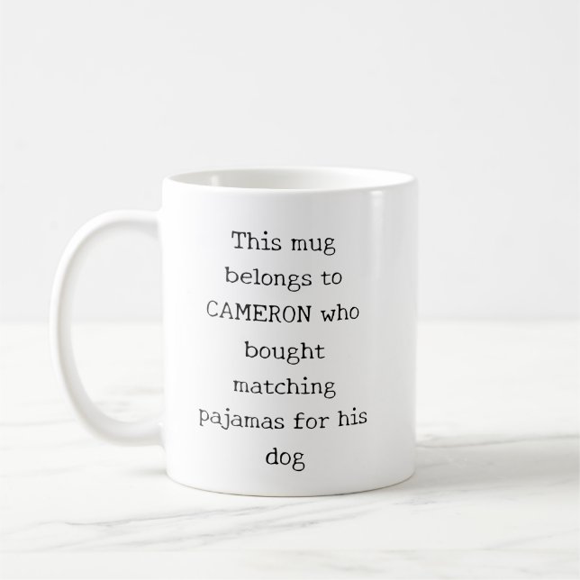 Taza De Café Custom Funny Quote Christmas Holiday Dog Lovers (Izquierda)