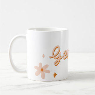 Taza De Café Custom Gemini Zodiac Name & Stars Minimalist Gift