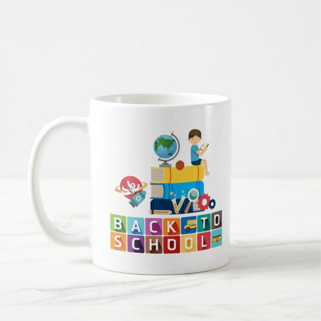 Taza De Café custom gift for teacher, back to school, custom  (Izquierda)