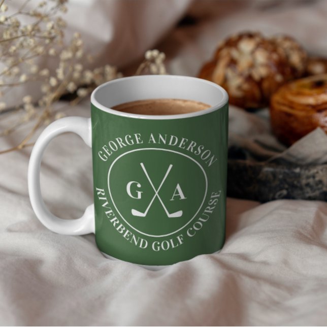 Taza De Café Custom Golf Club Logo Personalized Monogram Coffee (Subido por el creador)