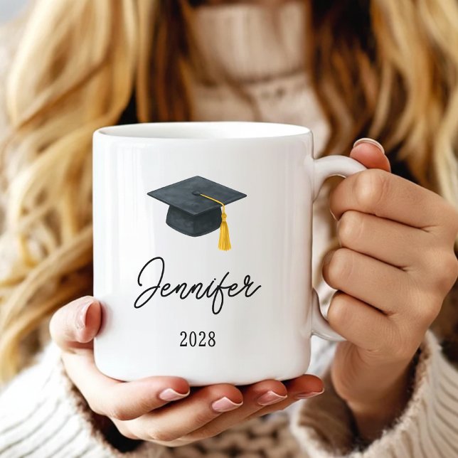 Taza De Café Custom Graduate Coffee Mug Gift for Him or Her (Personalized Graduate Coffee Mug Gift for Him or Her, High School Graduation Mug Gift for her or him)