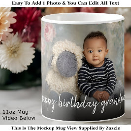 Taza De Café Custom Grandpa Photo Mug Modern One Photo Easy