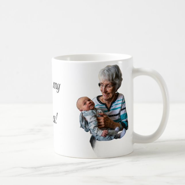Taza De Café Custom “I Love My Nana” Photo  typography Mug (Derecha)