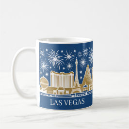 Taza De Café Custom Las Vegas Strip Skyline Vintage Cityscape
