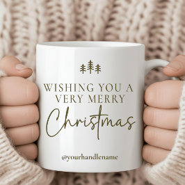 Taza De Café Custom Merry Christmas Holiday Mug for Coworkers
