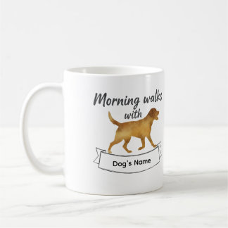 Taza De Café Custom Morning Walks With Labrador Retriever Mug