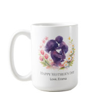 Custom Mother and Child Floral Mother’s Day Mug
