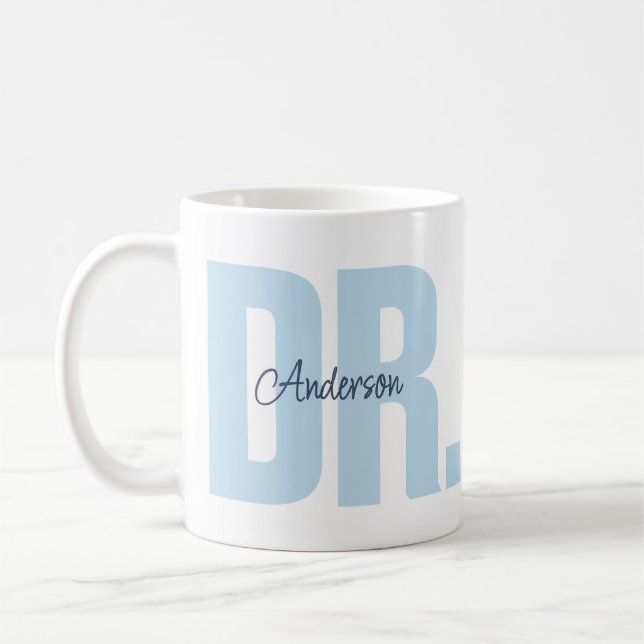 Taza De Café Custom Name Doctor PhD Graduation (Izquierda)