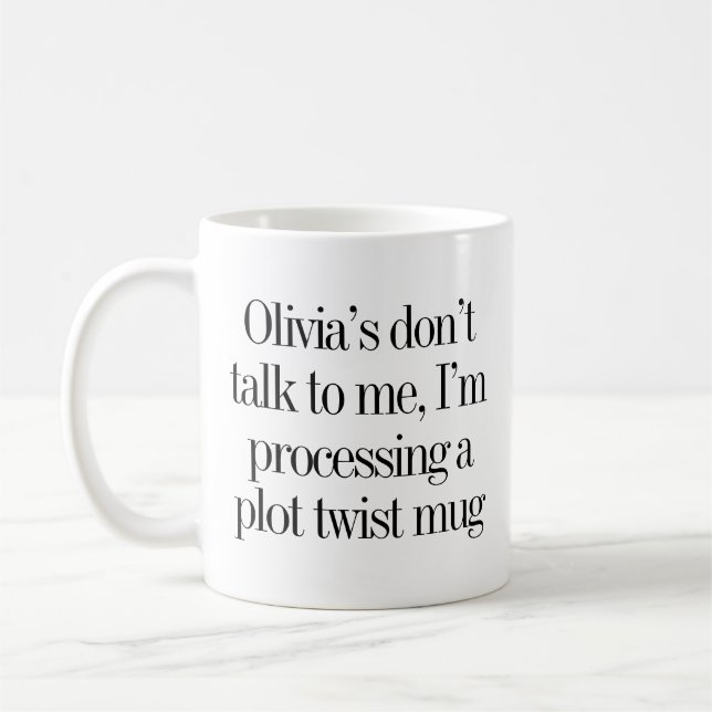 Taza De Café Custom Name Funny Quote Book Lovers Moody (Izquierda)