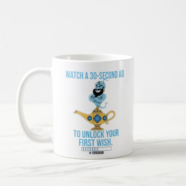 Taza De Café Custom name magic genie lamp (Izquierda)