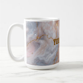 Taza De Café Custom Name Marble Mug | Personalized Gold Textmug