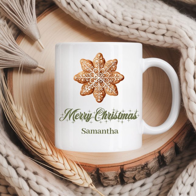 Taza De Café Custom Name Minimalist Christmas Mug Gift (Custom Name Minimalist Christmas Mug Gift)
